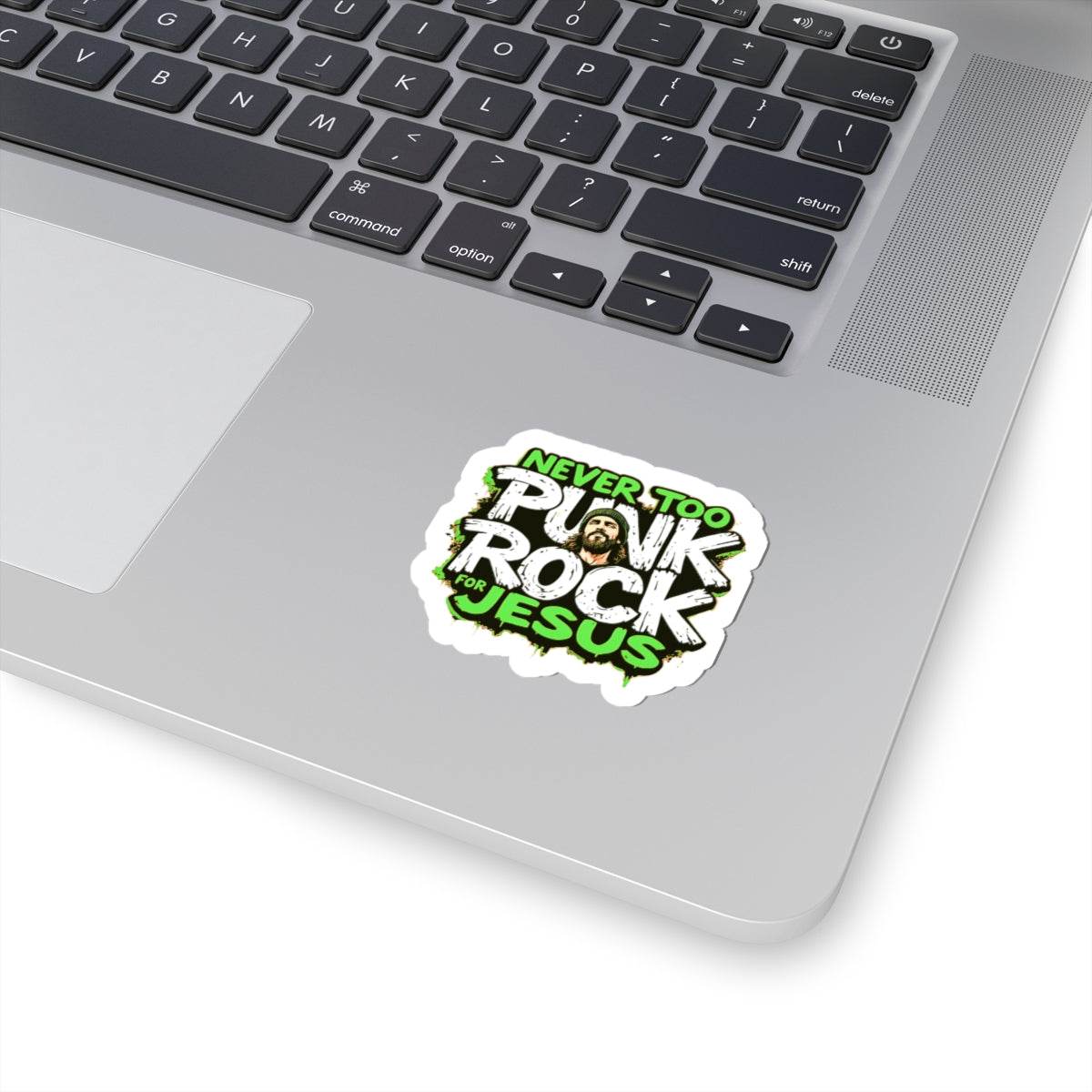 Never Too Punk Rock For Jesus Die Cut Sticker