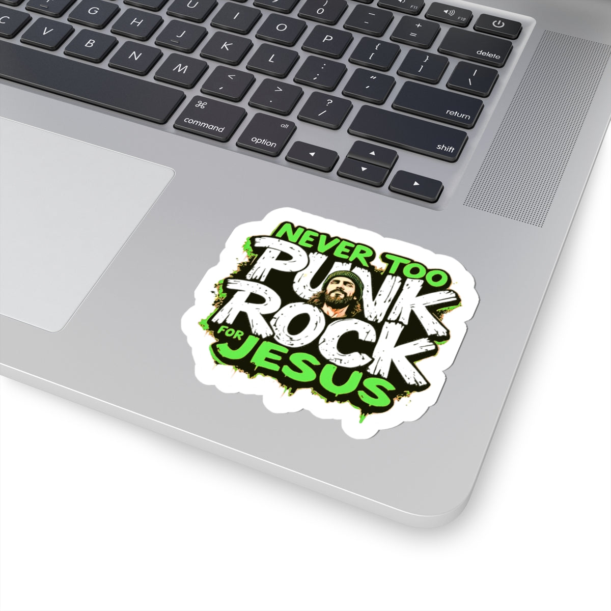 Never Too Punk Rock For Jesus Die Cut Sticker