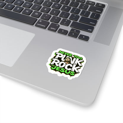 Never Too Punk Rock For Jesus Die Cut Sticker